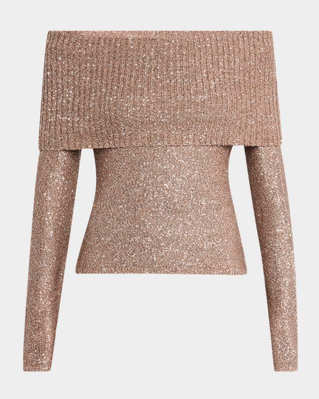 Evelyn Sparkly Off-The-Shoulder Top